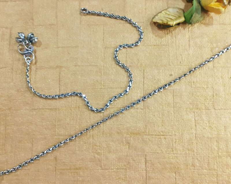 Oxidised Silver Chain Style Anklet Payal Set
