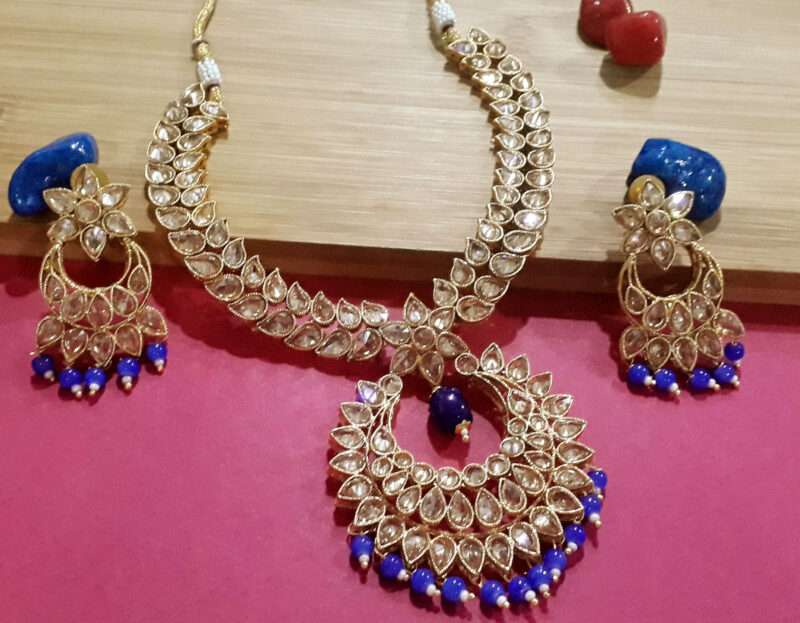 Mrigangi Wedding Polki Necklace Set for Women