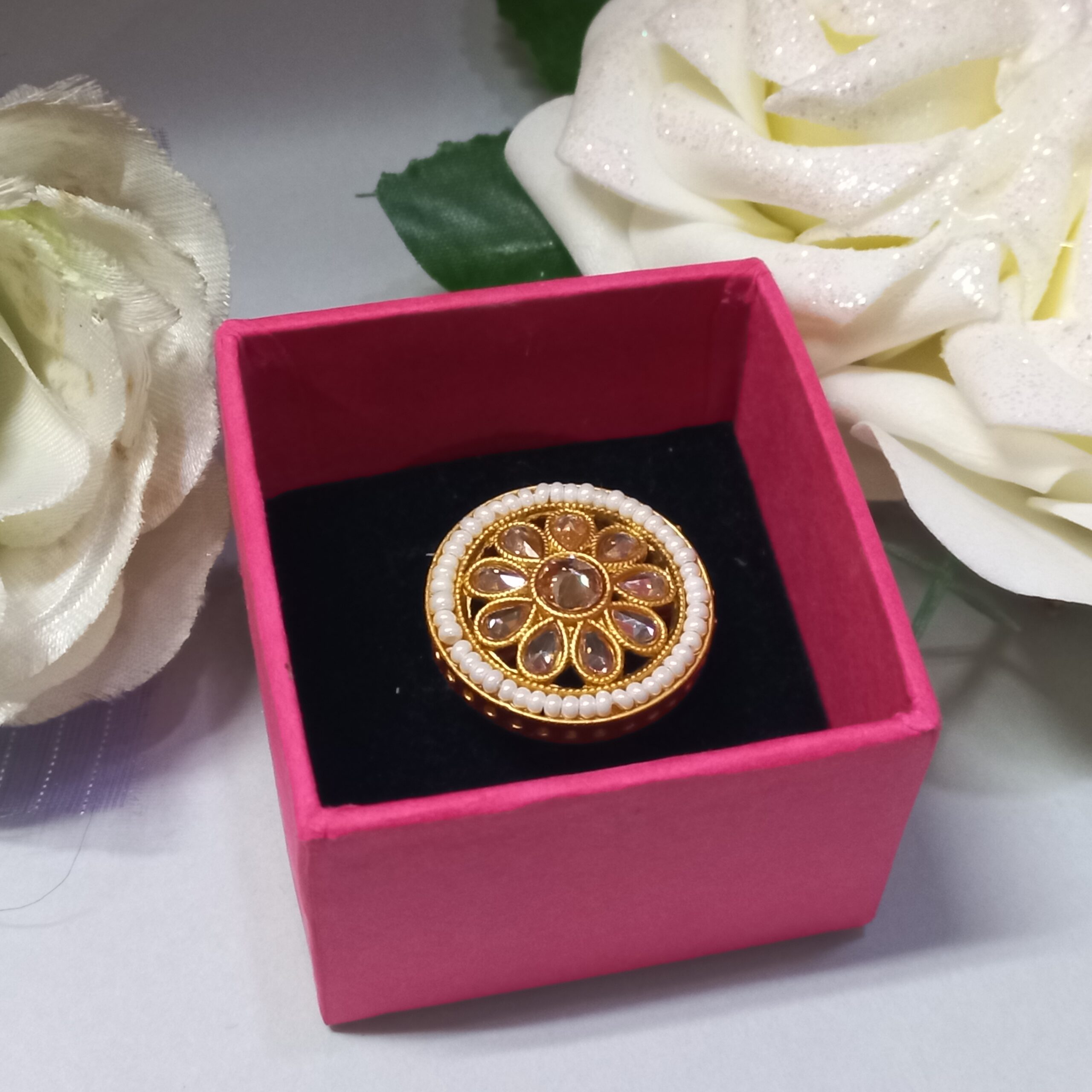 Buy VIEN Gold Plated Dimond Ring With Name Latter For Girls And Womens  Brass Cubic Zirconia Ring Online at Best Prices in India - JioMart.