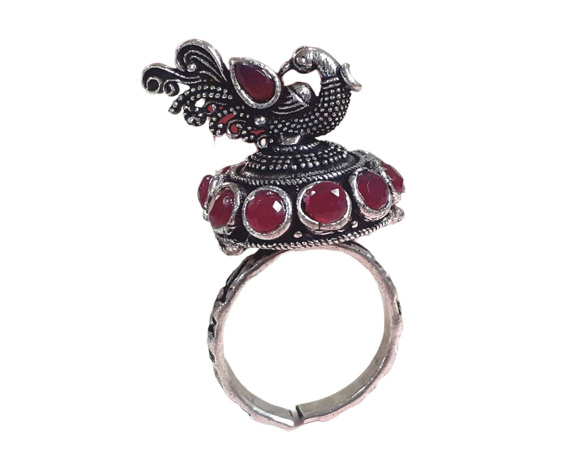 Buy QUEEN-GEMS 7 Ratti Ruby Ring AAA+++ Cushion Shape Ruby Stone Silver Ring  Original Certified Red Ruby Adjustable Ring For Women Manik Stone Silver  Chandi Ring Manikya Anguthi माणिक रत्न ओरिजिनल रिंग