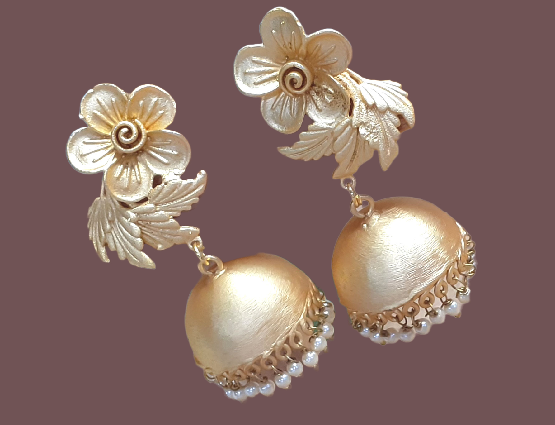Buy online Matte Gold Brass Earrings from fashion jewellery for Women by  Studio B40 for ₹679 at 9% off | 2024 Limeroad.com