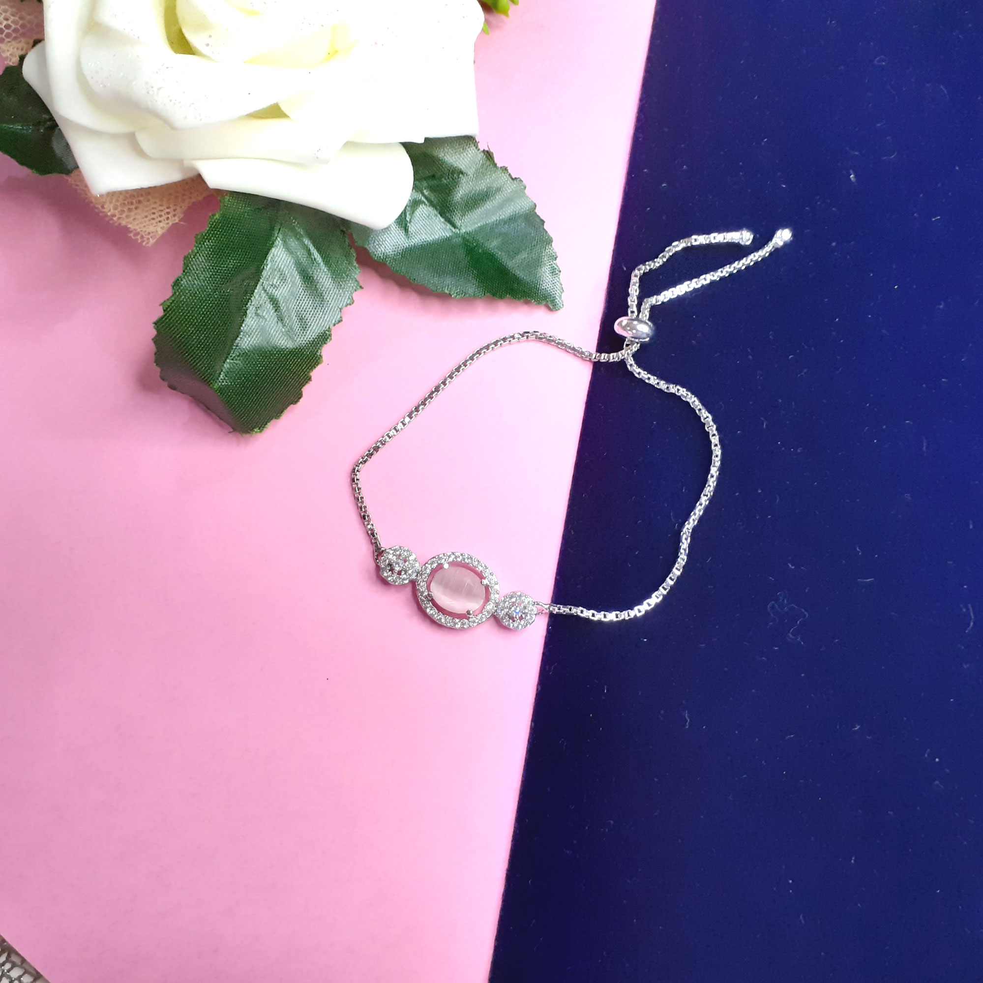 Rose Quartz Pink Crystal Bracelet Original Love Stone – Veda Connection