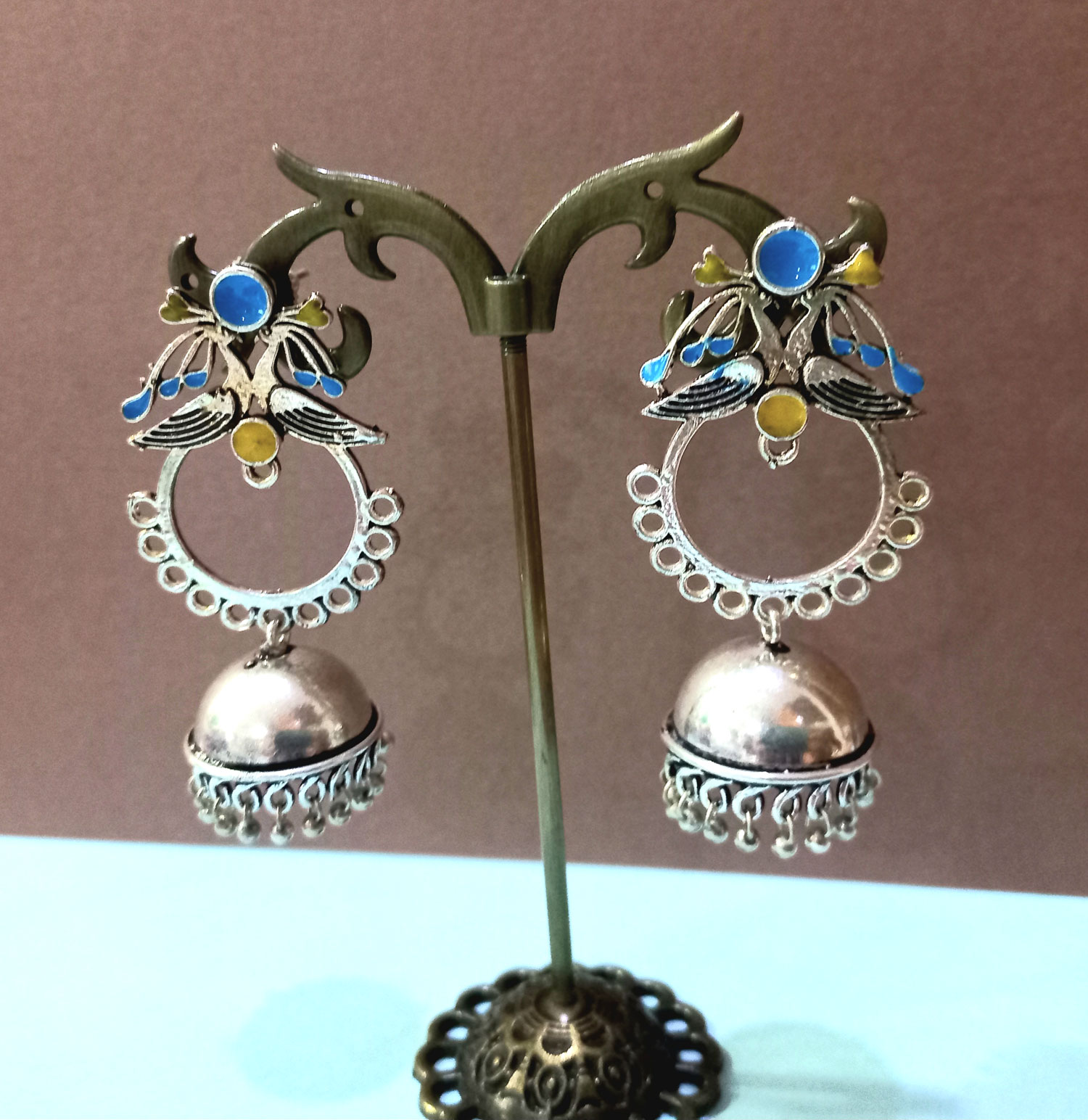 German Silver Oxidised Jewellery Earrings | Oxidised jewellery, German  silver jewelry, Earrings