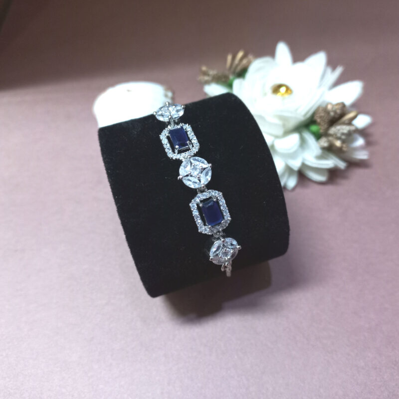 AD Blue Stone Chain Bracelet