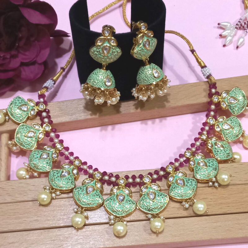 Kundan Wedding Necklace Set for Women