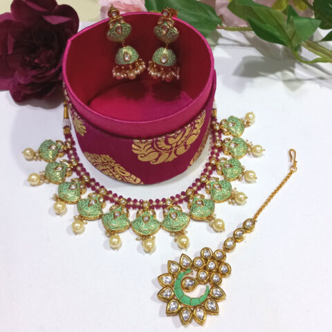Kundan Wedding Necklace Set for Women