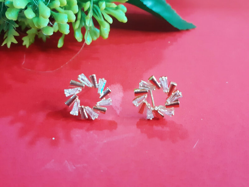 CZ Western Small Rose Gold Stud Earring