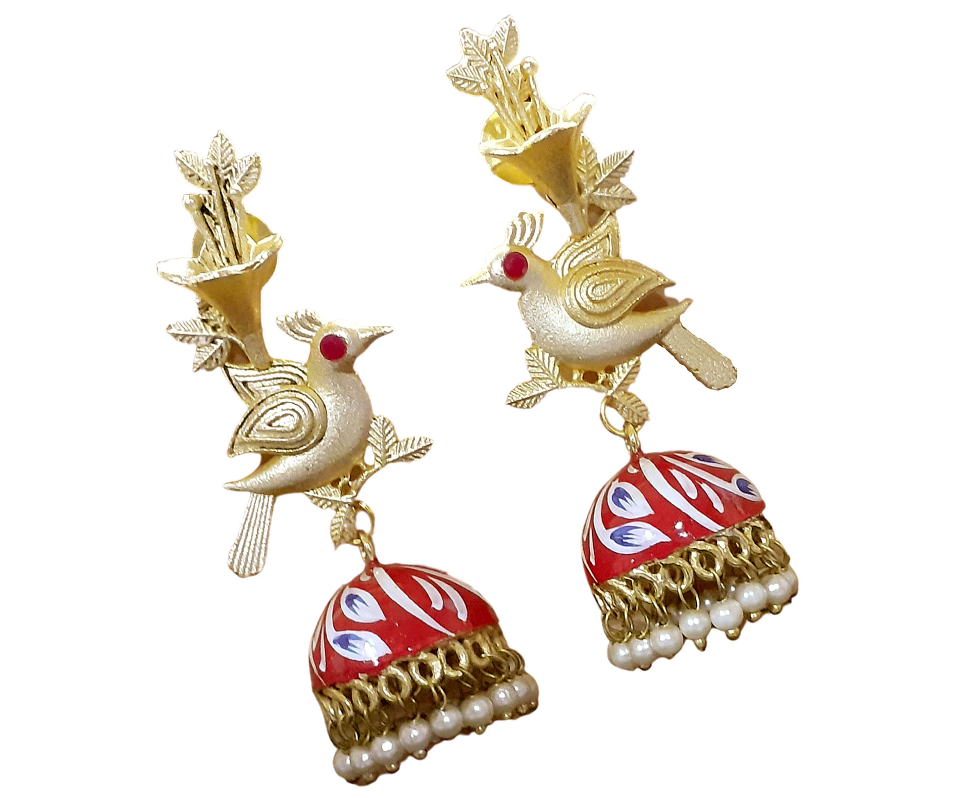 Buy Red Jhumka/ Red Meenakari Jhumka/ Oxidized Silver Jhumka Earrings/ Red  Tribal Jhumka/ Designer Earrings/ Indian Ethnic Earrings Online in India -  Etsy