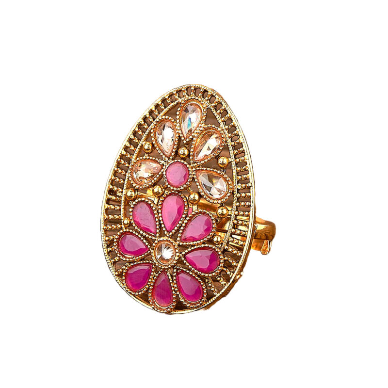 Antique Ruby Stone Oval Ring