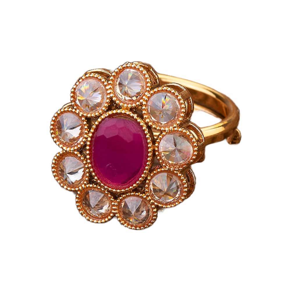 Buy Ruby Ring/red Ruby Ring/manik Ring/ruby Gemstone Ring in Copper  panchdhatu 14k Gold Plating Handmade Ring for Unisex Online in India - Etsy